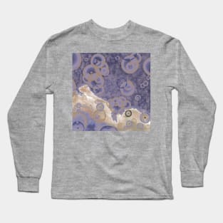 Purple and Taupe Abstract Long Sleeve T-Shirt